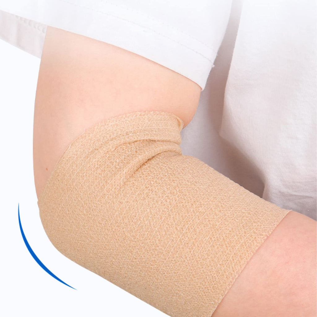24 Pack Brown Breathable Self Adhesive Bandage Wrap 2 Inch, Multi-Purpose Non-Woven Cohesive Wrap - Vet Wrap | Athletic Tape | Medical Tape, Ankle Sprains, Swelling, Pets.