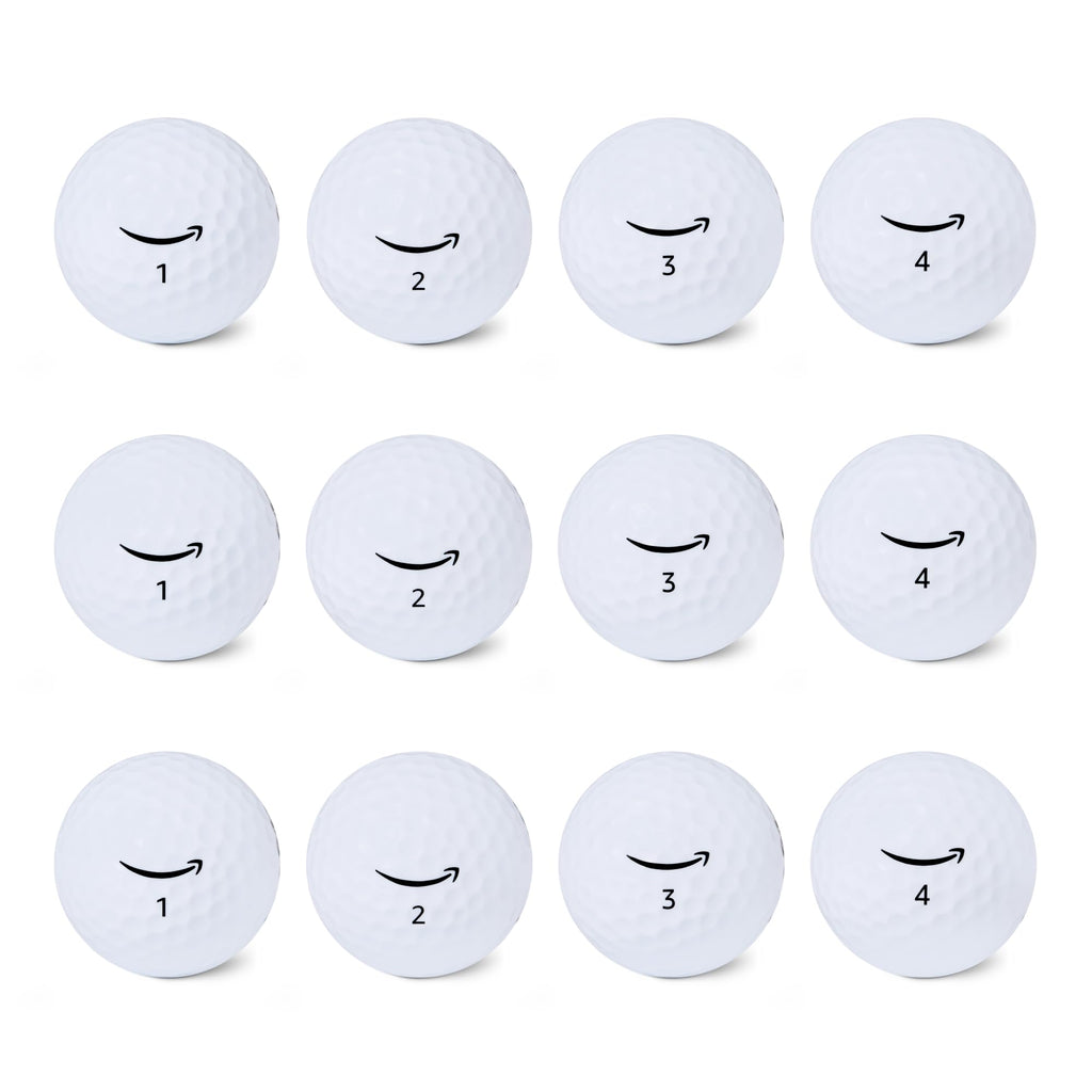 Amazon Basics Core Soft Golf Balls, Low Compression, Side Stamp Alignment, 12-Pack, White