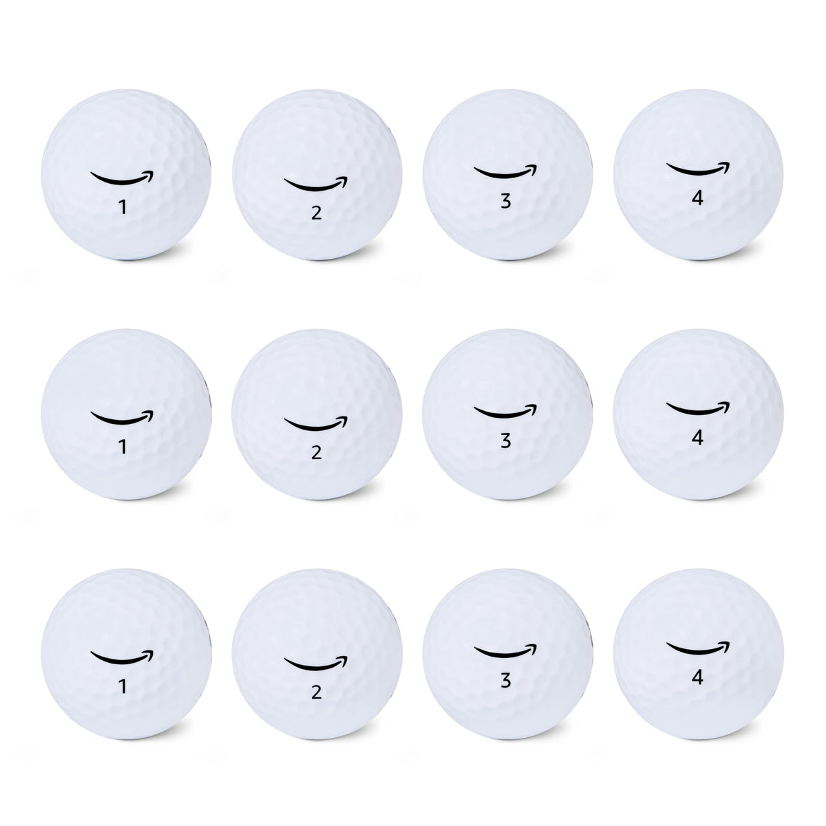 Amazon Basics Core Soft Golf Balls, Low Compression, Side Stamp Alignment, 12-Pack, White