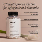 Arey Not Today, Grey Daily Hair Supplement for Women & Men | Slows Grey Hair Growth in 3–6 Months | Support for Thicker, Healthier Hair | Biotin, B + D Vitamins | Vegan & Gluten-Free (3 Months)