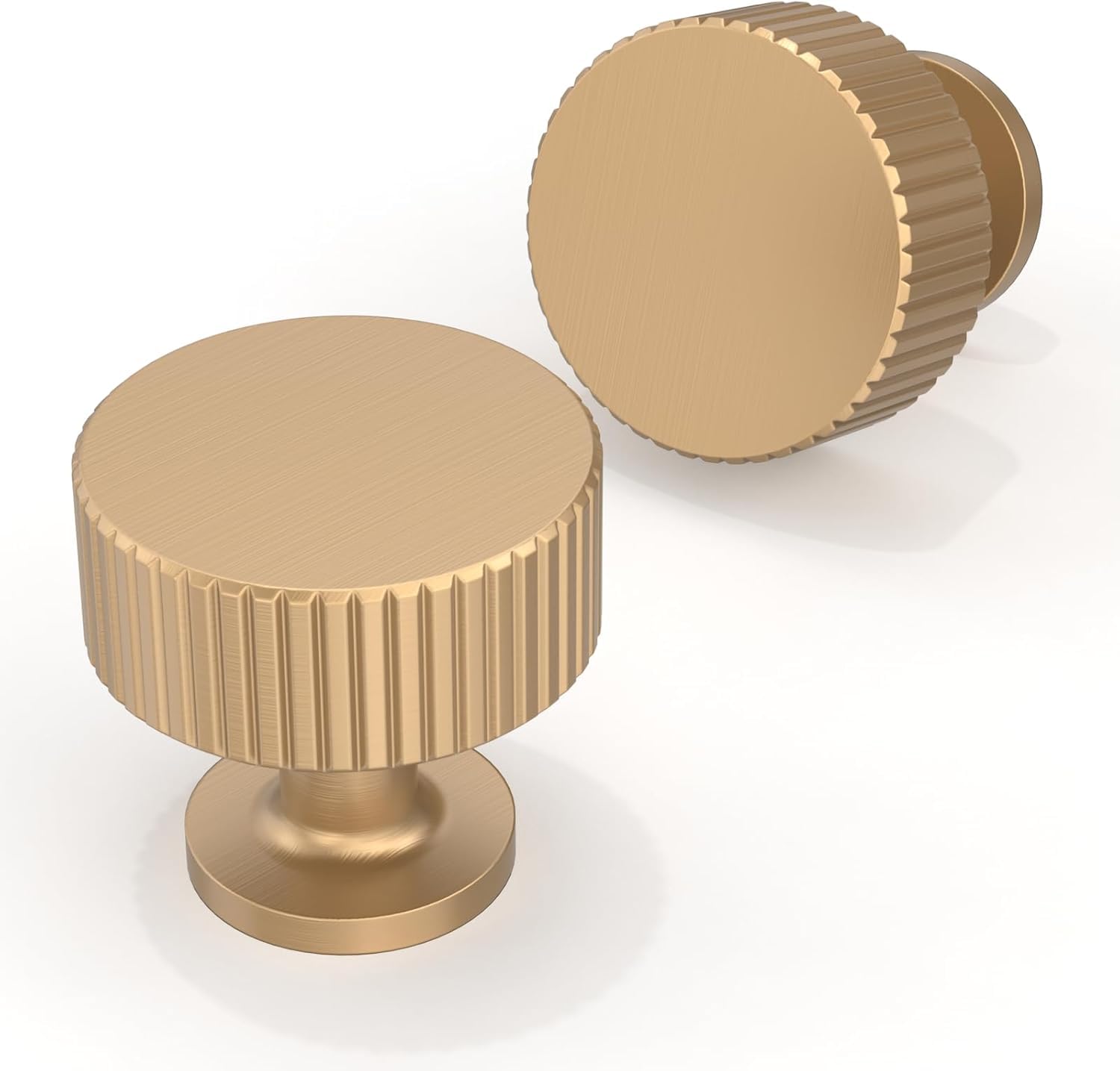 Asimerdeco 30 Pack Champagne Bronze Cabinet Knobs 1-1/10 Inch(28mm) Single Hole Cabinet Pulls Round Kitchen Cabinet Knobs Drawer Knobs