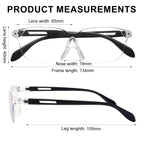 OKH 160% Magnifying Glasses Wearable Magnifier Hands-Free for Close Work Reading Sewing Hobby Craft, Lightweight (2-Pack)
