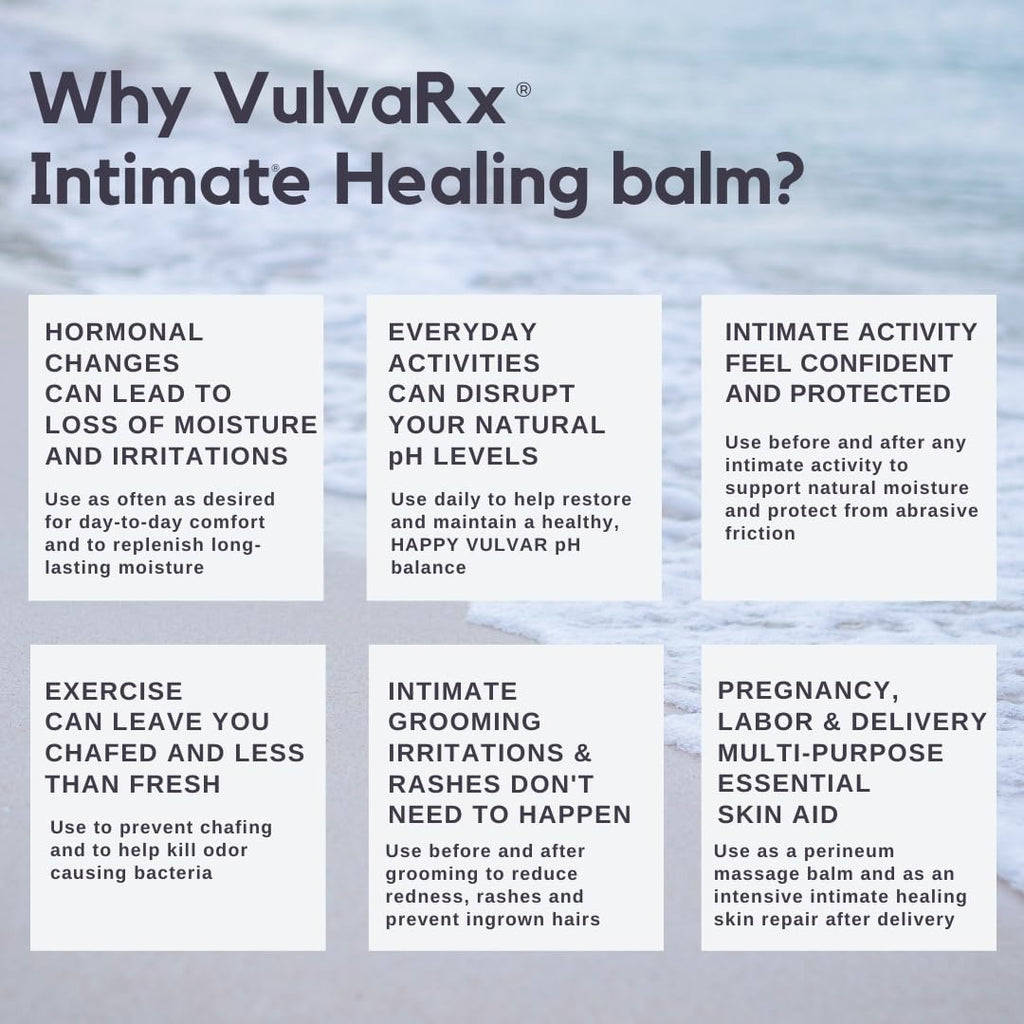 VulvaRx Intimate Moisturizing Balm for Vulvar Skin Care, Organic, Estrogen-Free, 2 oz