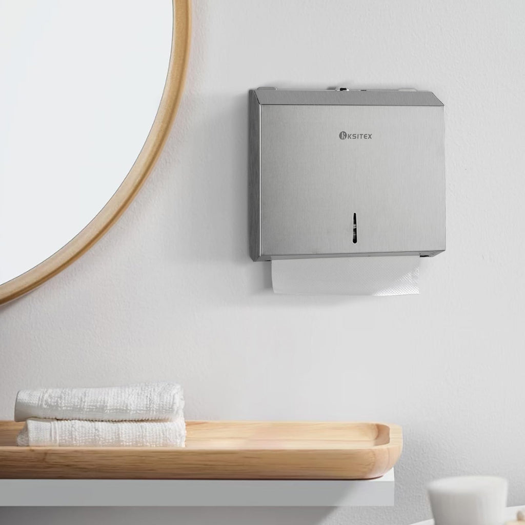KSITEX Paper Towel Holder Dispenser Wall Mount,SUS304 Stainless Steel