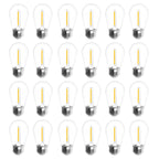 Jslinter 24-Pack LED 1W String Light Bulbs, S14 Plastic Shatterproof Edison Vintage Style Replacement 1 Watt Outdoor 2200K, Waterproof, Warm White Equivalent to 11w, e26 Base