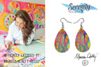 Maureen Claffy Artist Collection | Cut To The Light Teardrop Dangle Earrings Set | Colorful Abstract Earrings | Lightweight Boho Dangle Earrings for Women
