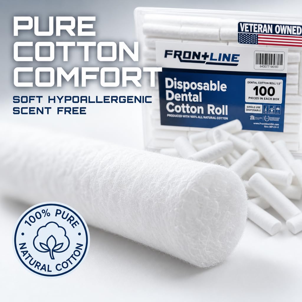 Dental Cotton Rolls 100 Count, Nose Bleed Stoppers, Wisdom Teeth Recovery