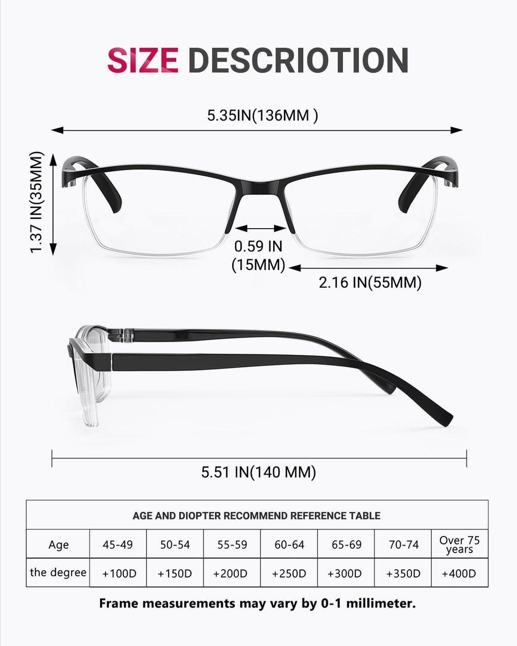 TERAISE 4PCS Fashion Anti-blue light Reading Glasses Men Women Computer Reader(2.25X)