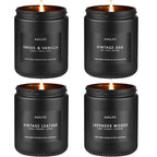 Auelife Candles for Men Gift Set, 4 Pack Soy Wax, Masculine