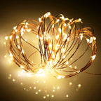 Ariceleo Led Fairy Lights Battery Operated, 4 Packs Mini Battery Powered Copper Wire Starry Fairy Lights for Bedroom, Christmas, Parties, Wedding, Centerpiece, Decoration (5m/16ft Warm White)