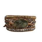 ZOSOJONA Women Wrap Bracelets Boho Natural Stone Jasper Turquoises Strand Bracelet Jewelry Collection