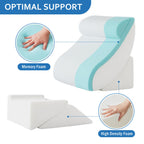 Ahpmeoa 5Pcs Wedge Pillow Set for After Surgery, Orthopedic Bed Wedge Pillow Set for Post Surgery, Acid Reflux Relief, Sleeping, Back Pain Relief, Adjustable Back Pillow for Bed Sitting up, Grey