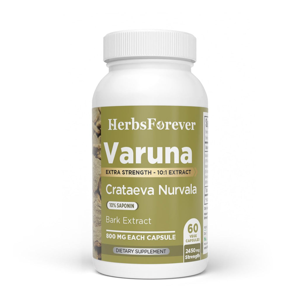 Herbsforever Varuna Nurvala Extract Capsules - Vegan & Gluten Free | Plant Based Supplement for Bladder & Kidney Function, 800 mg per Capsules (60 Nos)