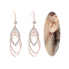 14K Gold 925 Silver Hoop Hypoallergenic Teardrop Dangle Earrings for Women