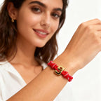 Custom Bubble Number Bracelet, Personalized Numbers Knotty Rope Bracelets