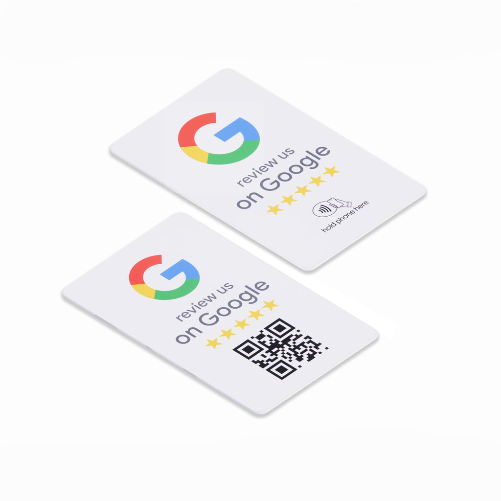 Google Review Tap Card - NFC and QR Code Card for Small Business, Get More Customer Reviews, Must Have for Office, Trade Shows & Vendor Booths, Essential Marketing Accessories and Supplies