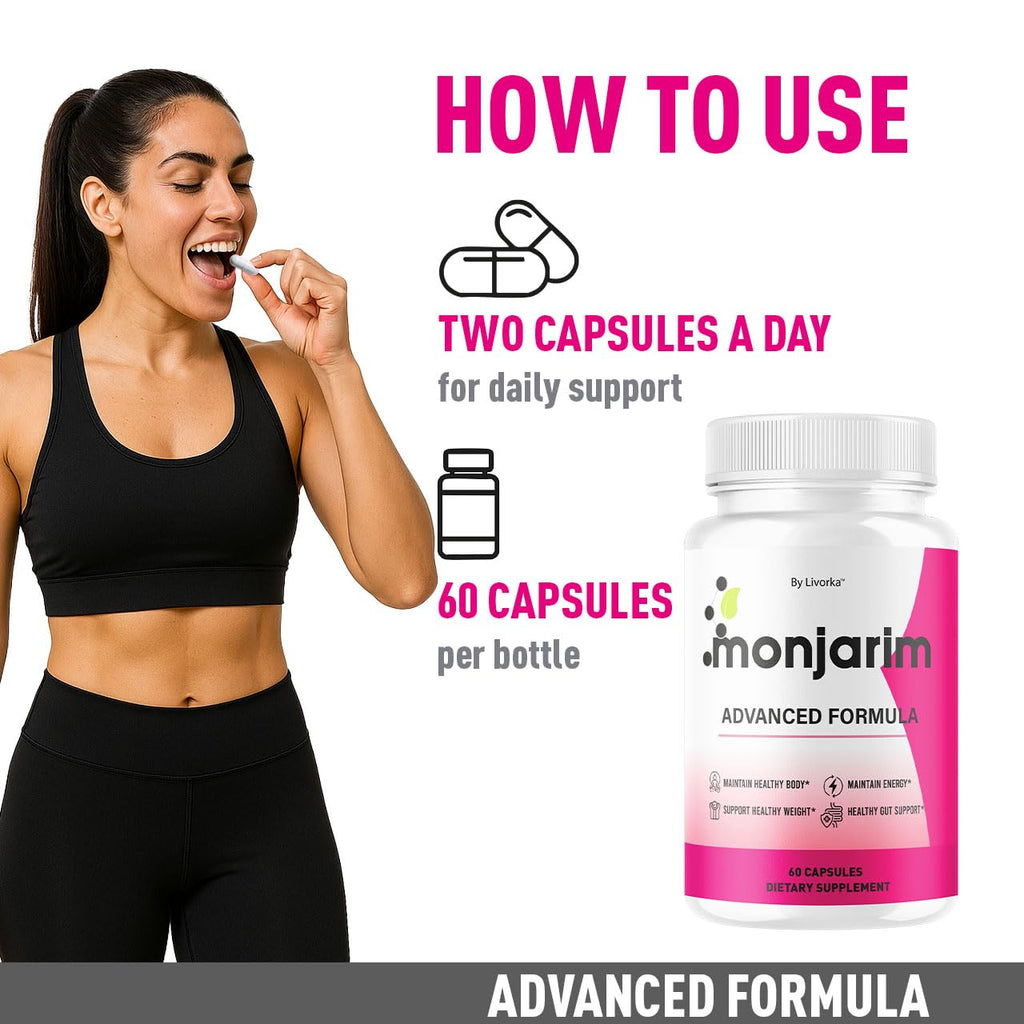 Monjarim Capsules - Official Monjarim Advanced Support Pills Premium Formula, All Natural Monjarin Supplement Vitamins for Overall Health & Wellness Reviews, 60 Capsules for 1 Month