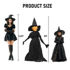 Halloween Witch Decorations Outdoor, 5 FT Set of 3 Light Up Witches Stakes