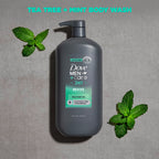 Dove Men+Care Body and Face Wash with Wild Mint Oil, Invigorating Revive 3N1 with 24-Hour Nourishing Micromoisture Technology, 30 oz 3 Count