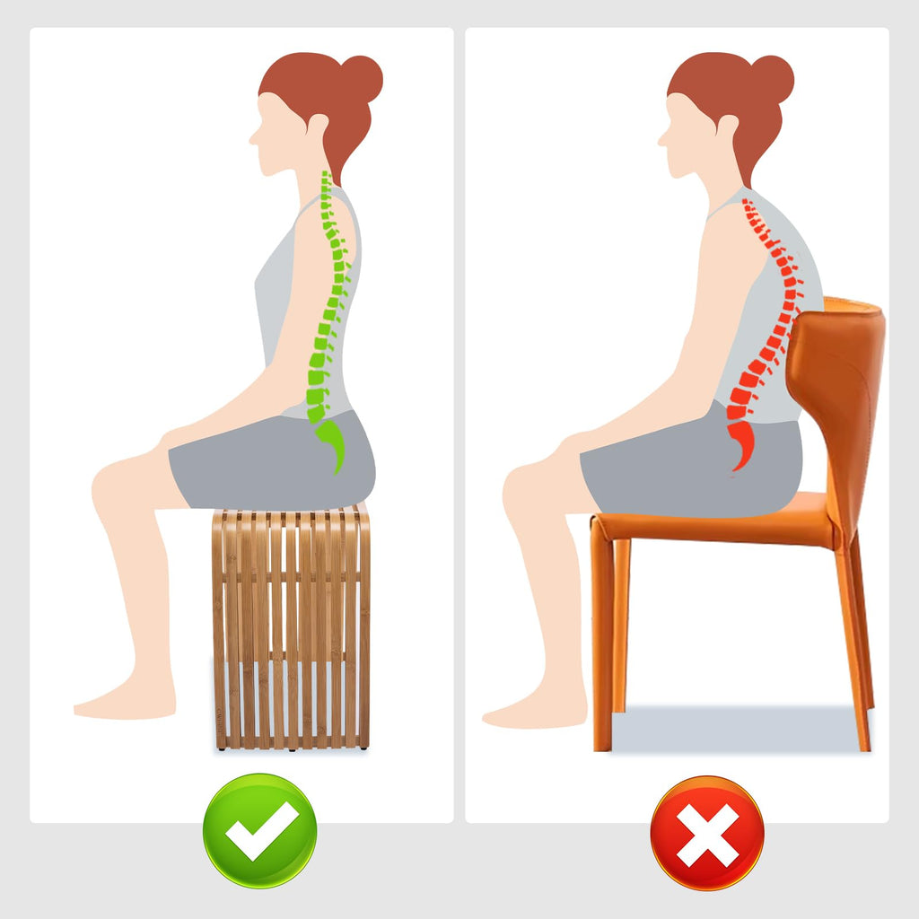 Bamboo Shower Bench, Non-Slip Shower Stool & 286 lbs, Waterproof Bathroom Stool Spa Bath Seat, Natural Bamboo Stool, Suitable for Multiple Settings: Bathroom, Bedroom, Dining room and Living room