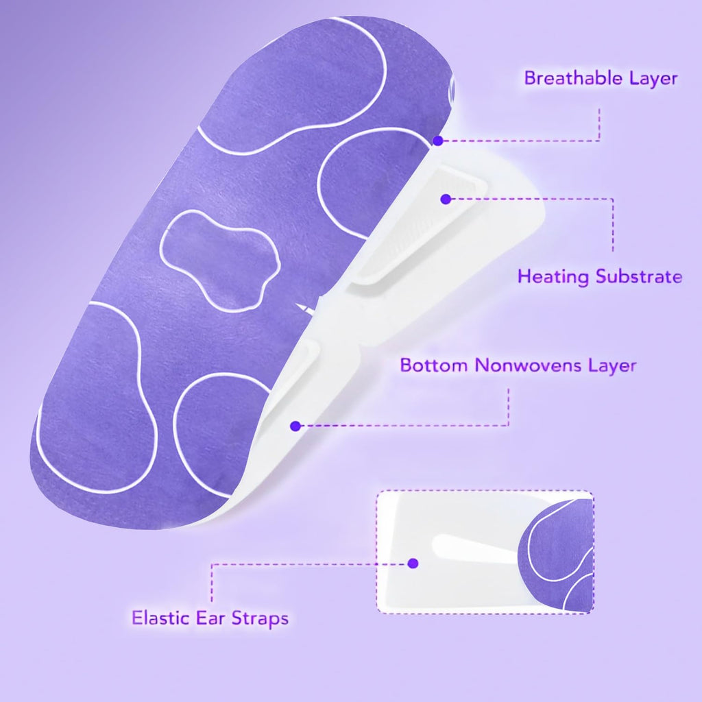 MYEBONG 48 Packs Steam Eye Mask for Eyes, Warm Compress Eye Mask, Self Heating Eye Masks Help for Eye Spa, Disposable Heated Eyes Mask for Sleeping Relief Stress Eye Fatigue(Lavender)