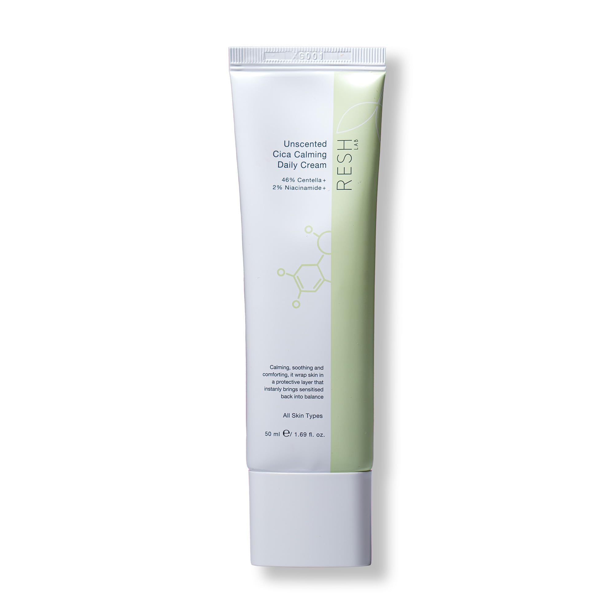 Resh Lab Korean Cica Repair Cream – Hydrating Face Moisturizer for Sensitive & Dry Skin | Redness Relief, Soothing Cream with Ceramide & Panthenol (Fragrance-Free, 50ml)