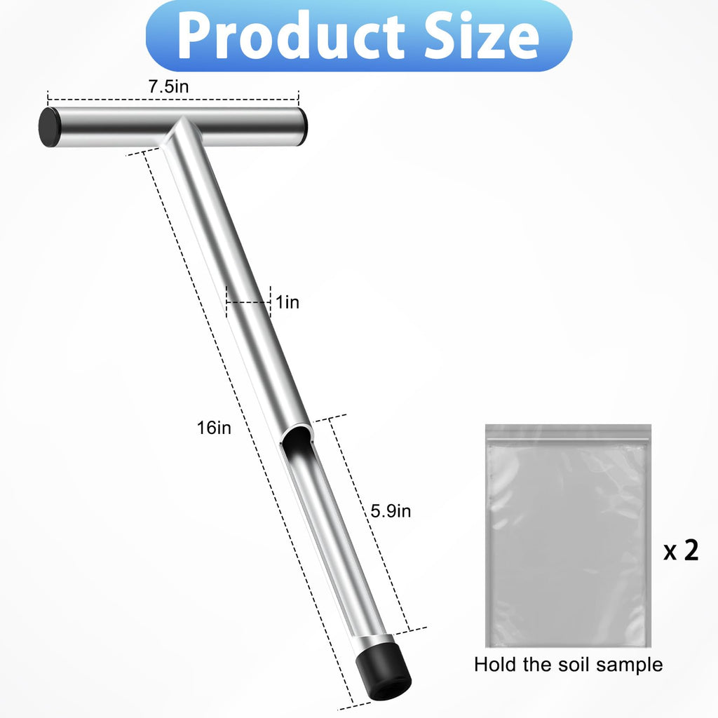 ForoGore 17 Inch Stainless Steel Soil Sampler Probe