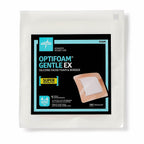Optifoam Gentle EX Silicone-Faced Bordered Foam Dressing, 4" x 4", 10 Count