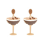 Madison Tyler Espresso Martini Earrings Luxury Coffee Bean Drink Glass