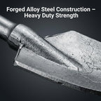QWORK 17.3 Inch 15/16" Hex Shank Alloy Steel Scoop Shovel Bit – Fits Hex Jack Hammers for Soil, Clay & Frozen Ground Work