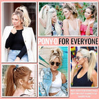 2 Medium PONY-Os for Fine to Normal Hair or Slightly Thick Hair (Black and Copper)
