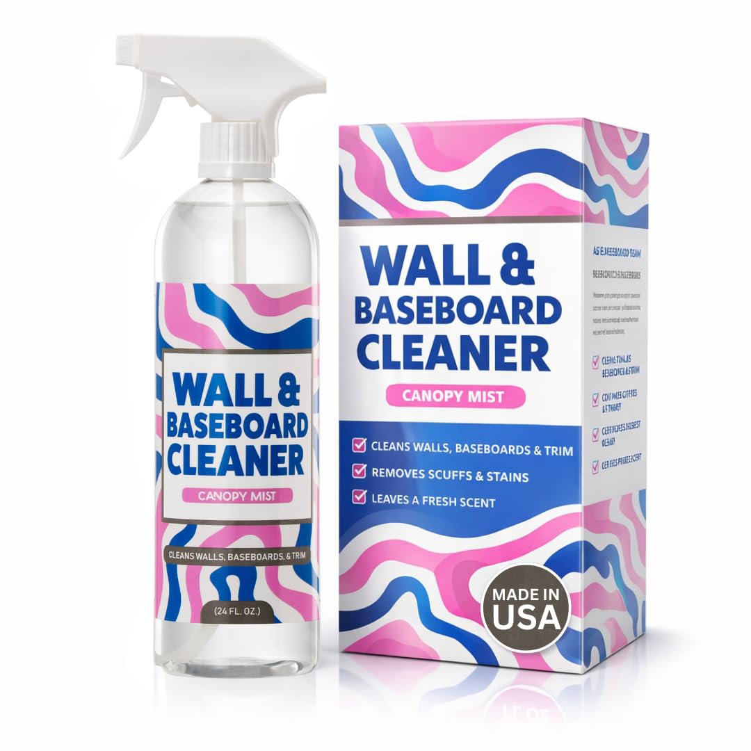 812 Wall Cleaner Spray – Safely Cleans Painted Walls, Baseboards, Kitchen Cabinets, Doors & More | Family & Pet Friendly | Made in America | 24oz.