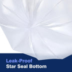 Plastiguide 33 Gallon Clear Trash Can Liners, 33'' x 40'', 500 Count, High Density Garbage Bags for Home, Outdoor, Recycling, Commercial, and Industrial Use