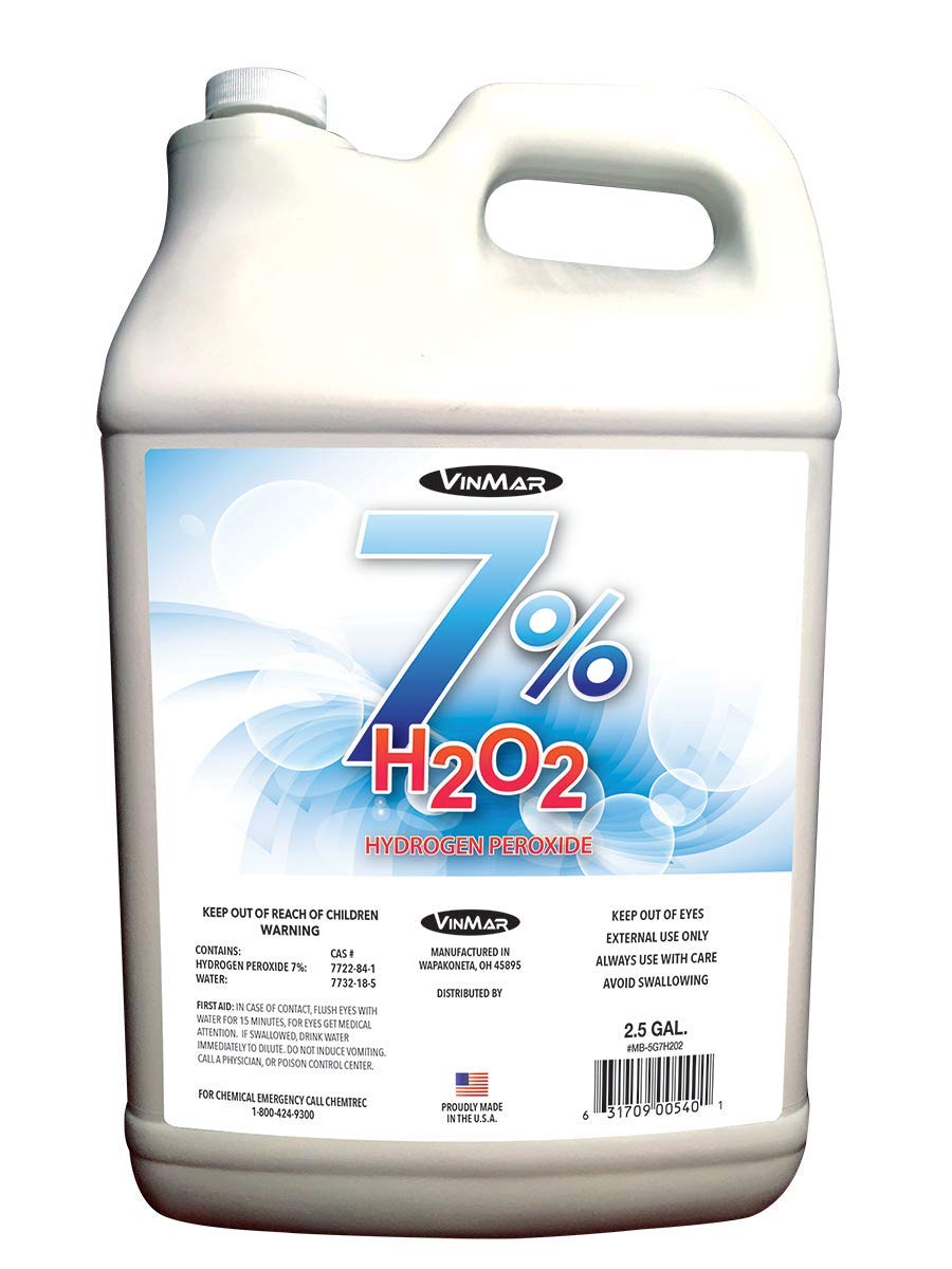 WATER CLEANER 7% PEROXIDE 5 GALLON CASE WITH 2 (2-1/2) GALLON JUGS