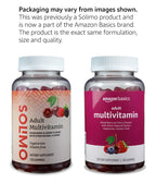 Amazon Basics Adult Multivitamin Gummies, Mixed Berry & Cherry Flavors, 150 Count, 75-Day Supply, Pack of 1 (Previously Solimo)