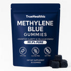 TRUEHEALTHIC Methylene Blue Gummies - 99.9% Pure, 5mg per Gummy, Supports Sustained Energy, Mental Clarity, Reduces Brain Fog & Improves Focus, Mood Enhancement - 30 Gummies (1)