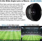 Canon EOS 2000D / Rebel T7 DSLR Camera w/EF-S 18-55mm f/3.5-5.6 Lens 3 Lens Kit: 128GB Memory + Wide Angle + Telephoto + Flash