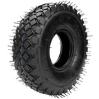 FVRITO Set of Two 4.10/3.50-4 4.10-4 410-4 Tire and Inner Tube with Bent Valve Stem Replacement for Lawn Mower Hand Truck Wheelbarrow Trailers Dollies Wagon Snowblower Compressor Generator Go kart