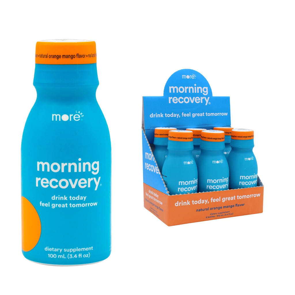 Morning Recovery DHM Electrolyte, Milk Thistle Drink Proprietary Formulation to Hydrate While Drinking, Non GMO, Vegan, Gluten-Free, Orange Mango, Pack of 6