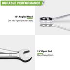 Metric Combination Wrench Set, 15-Piece 8, 9, 10, 11, 12, 13, 14, 15, 16, 17, 18, 19, 20, 21, 22mm, Chrome Vanadium Steel with 12-Point Box End, 15-Degree Offset, Mirror Polished, with Rolling Pouch