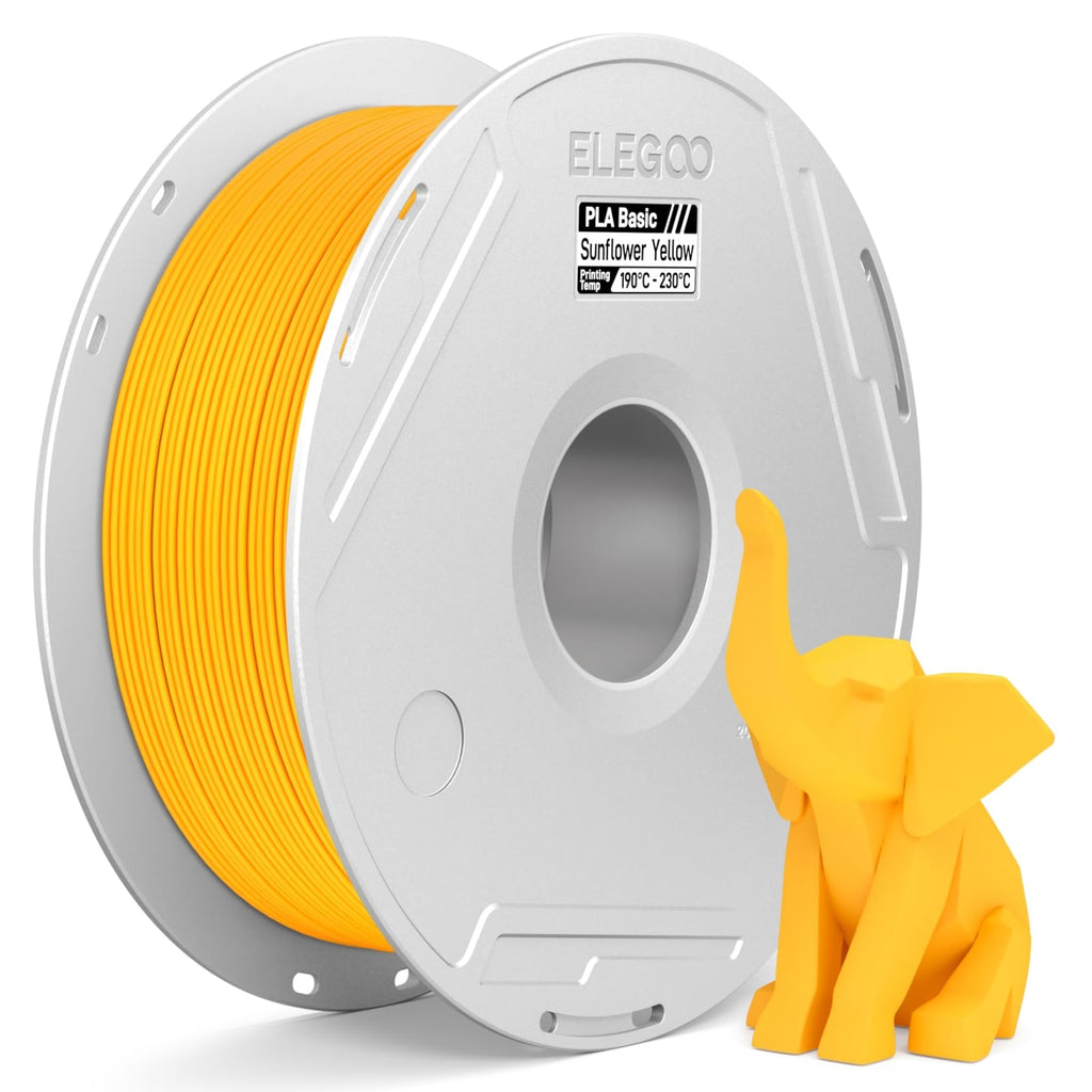 ELEGOO PLA Basic 3D Printer Filament 1.75mm Sunflower Yellow 1KG