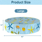 Ladadee Foldable Round Dog Swimming Pool Cover, for 32 "/63“/48” Collapsible Outdoor Tub, PVC Coating Waterproof and UV Protection, Leakproof Washable Kiddie Pet Small Paddling Bath Accessories