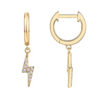 PAVOI Dainty Huggie Earrings, 925 Silver, Yellow Gold, Size 13 Millimeters