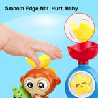 G-WACK Bath Toys for Toddlers Ages 1-3 Year, Lovely Monkey & Caterpillar