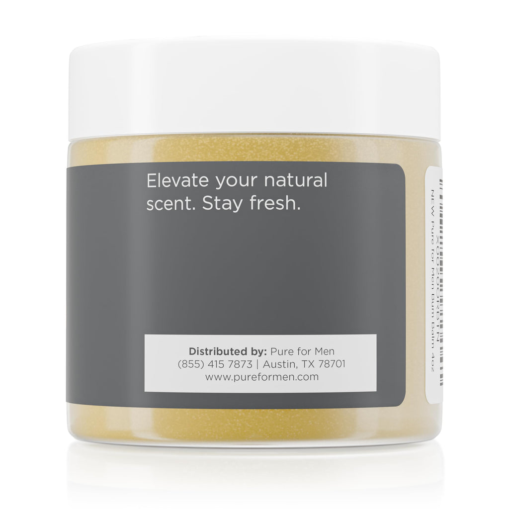 Pure for Men Bum Balm | Raw Lotion for Men | All Purpose Skin Hydration and Deodorizing Balm | Raw Shea Butter, Mint and Clove | 3.9 oz.