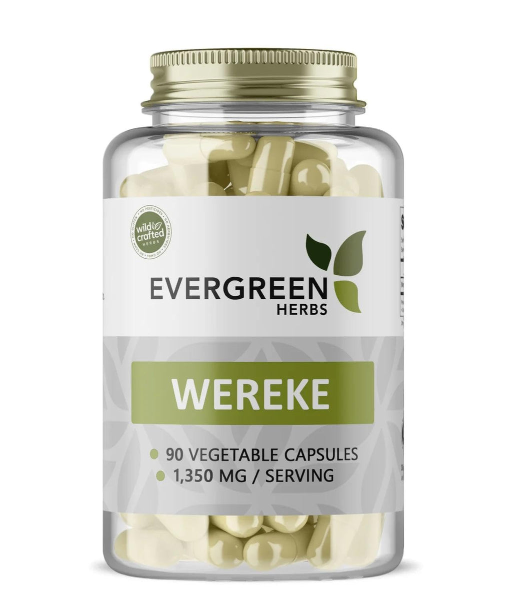 Evergreen Herbs Wereke Capsules - 90 Vegetable Capsules, 1350 mg Per Serving, Mexican Wereque Herb Supplement for, No Fillers, Binders, or Additives
