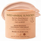 NATÚ BOTANICALS Tinted Mineral Face and Body Sunscreen SPF 35 - Mineral Zinc Oxide Sunblock Lotion - Broad-Spectrum UVA & UVB Protection - Lightweight & Gentle for Sensitive Skin - Reef Safe