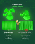 DURAMIC 3D PLA Glow in the Dark Filament Neatly 1.75mm 1Kg Glow Green