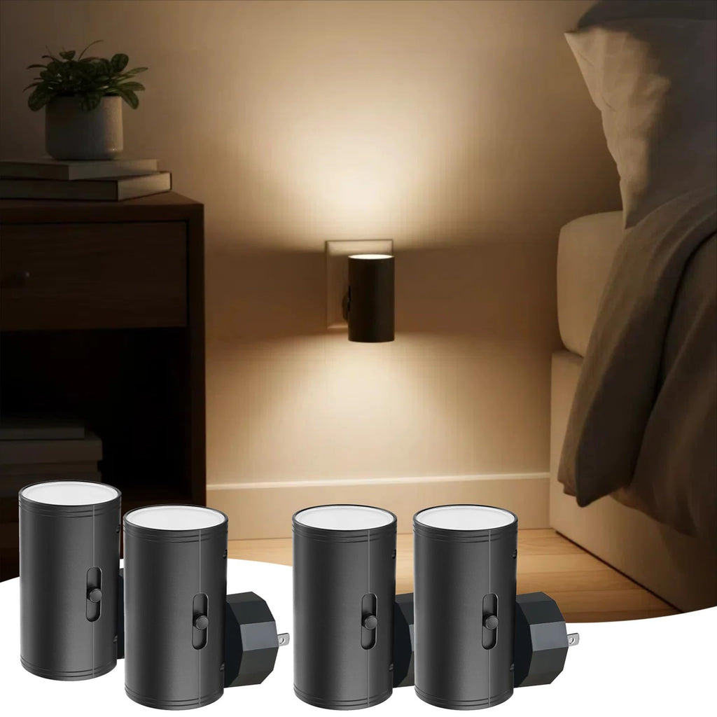 TSEXES 4 Pack LED Night Light Plug in,5-300LM Brightness Adjustable