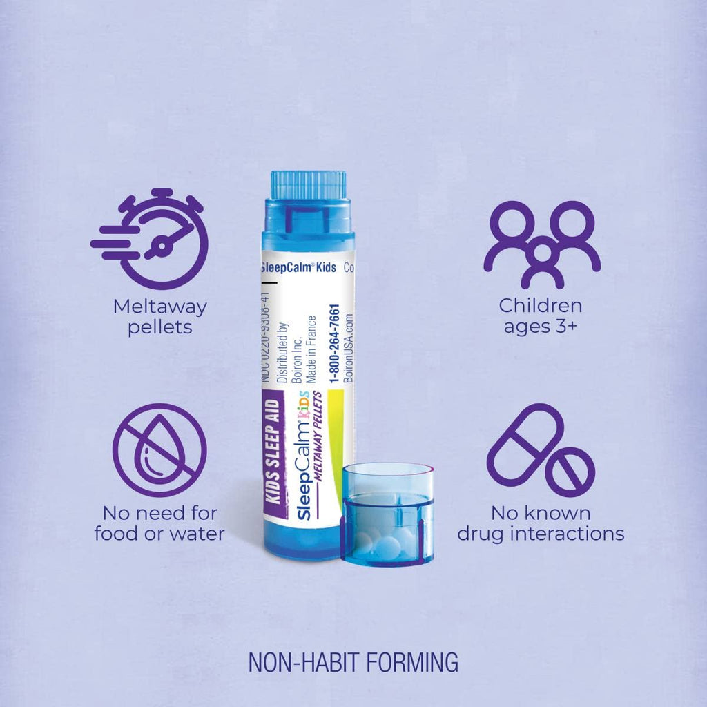 Boiron SleepCalm Kids Sleep Aid for Deep, Relaxing, Restful Nighttime Sleep - Melatonin-Free and Non Habit-Forming - 2 Count (160 Pellets) (Pack of 2)